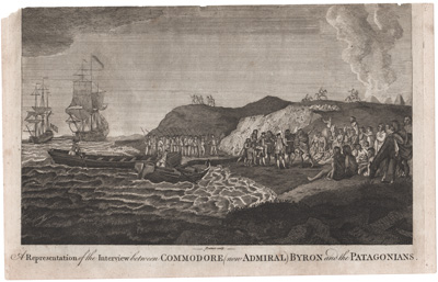 A Representation of the Interview between Commodore (now Admiral) Byron and the Patagonians